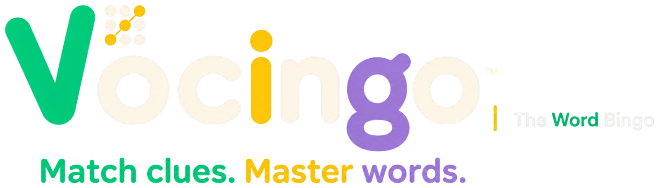 Vocingo — Match clues. Master words. The Word Bingo